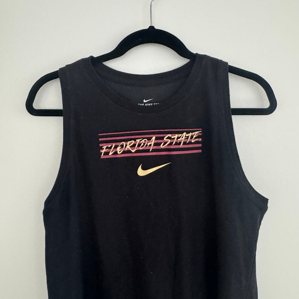 Nike FSU Florida State Seminoles Dri-Fit Tank Top in Black - Picture 3 of 5